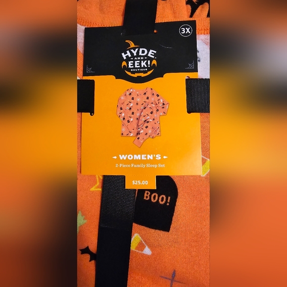 Hyde and eek women's 2pc pajamas set Color orange - Picture 3 of 5